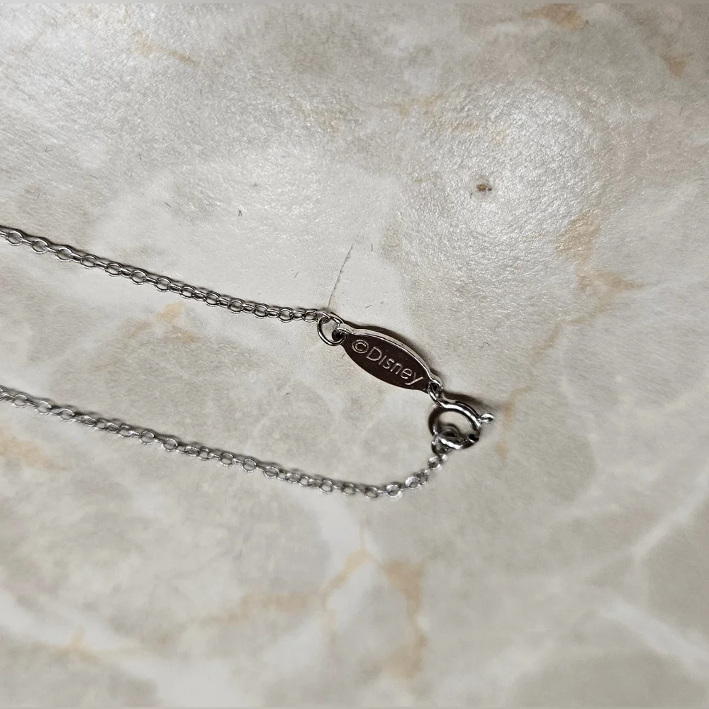 Minnie Mouse Bow Necklace sterling silver and 10k gold Womens